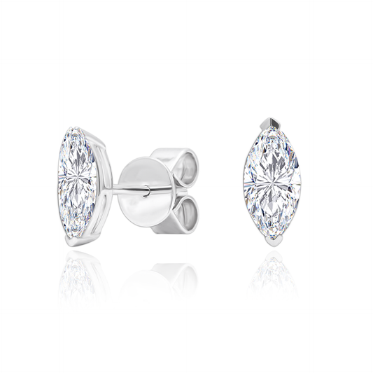 TAKA Jewellery Lab Grown Diamond Earrings 10K Marquise Cut