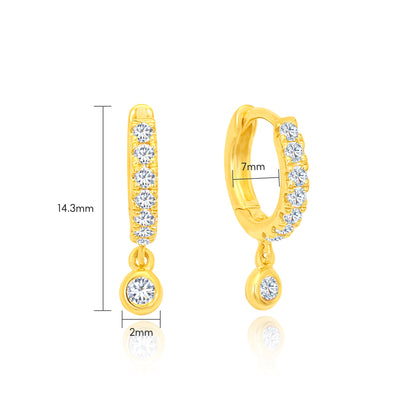 TAKA Jewellery 9K Diamond Hoop Earrings