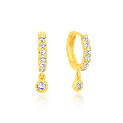 TAKA Jewellery 9K Diamond Hoop Earrings