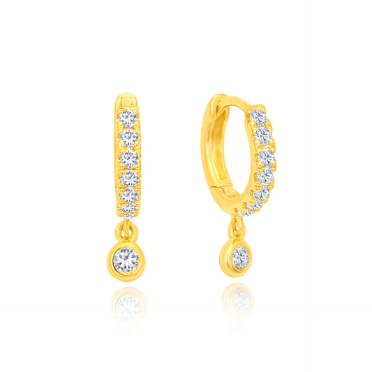 TAKA Jewellery 9K Diamond Hoop Earrings