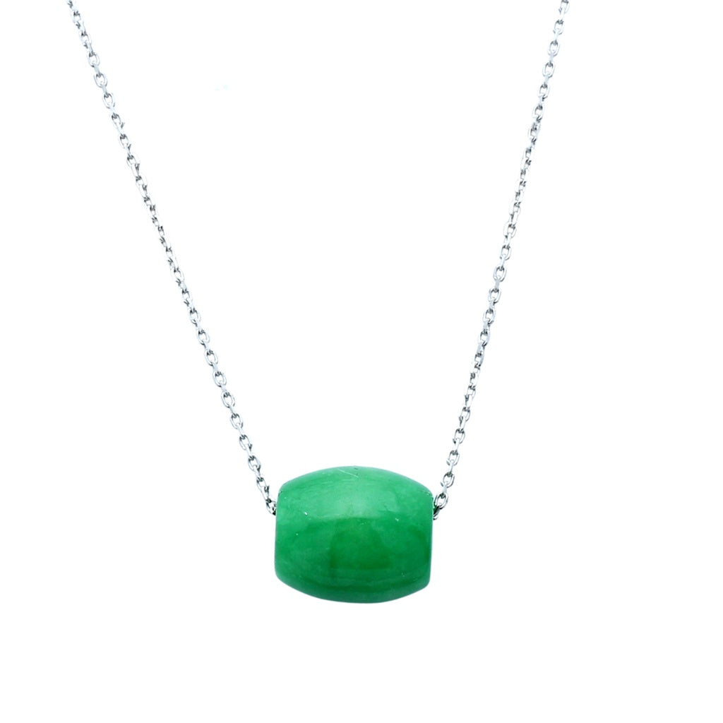 TAKA Jewellery Jade Pendant with Chain 9K