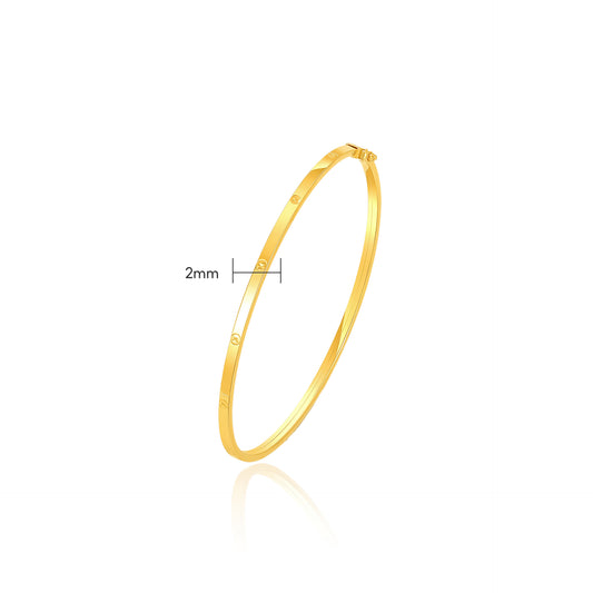 TAKA Jewellery 916 Gold Round Shaped Bangle