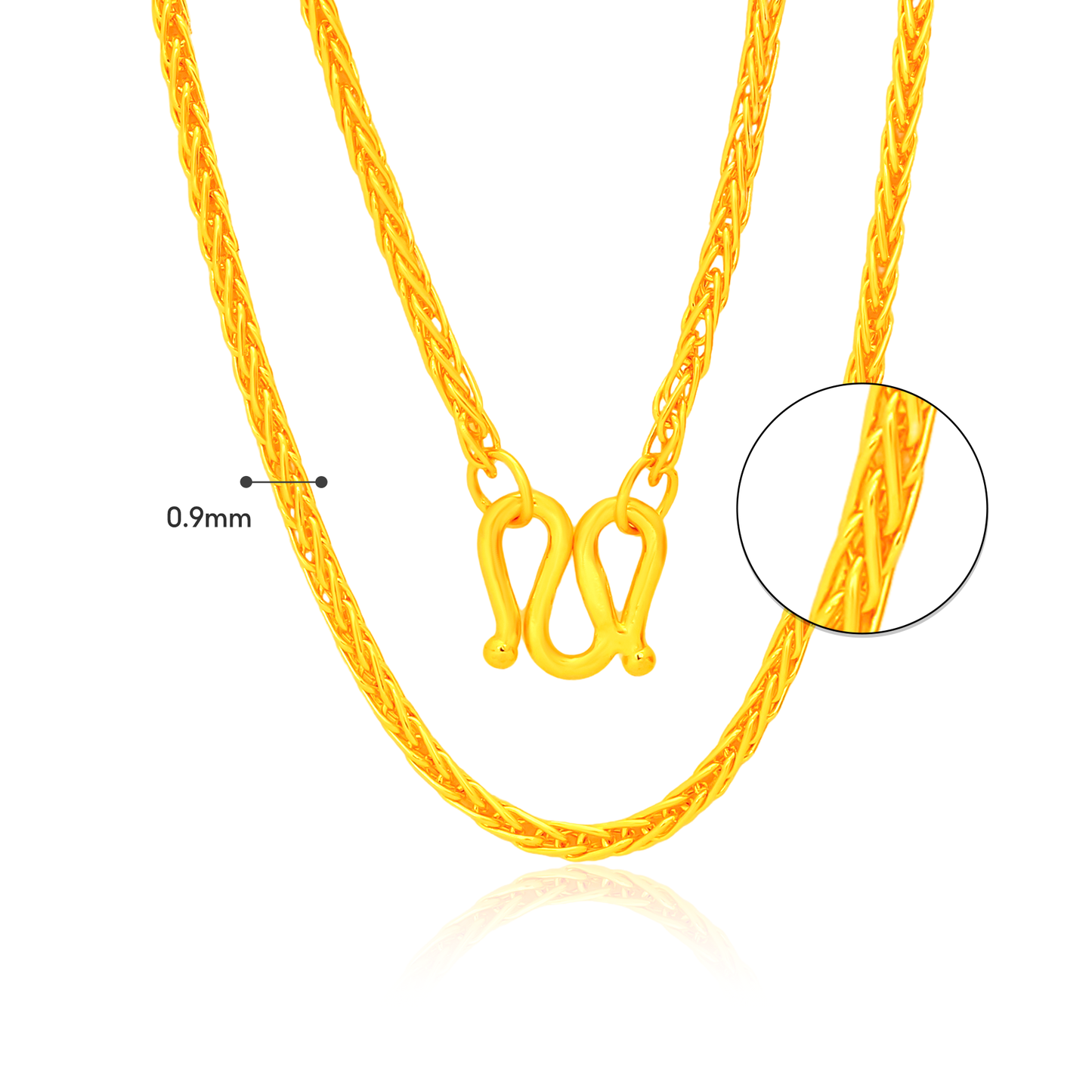 TAKA Jewellery 999 Pure Gold Chain XiaoBang