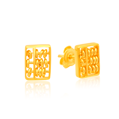 TAKA Jewellery 916 Gold Earrings Abacus