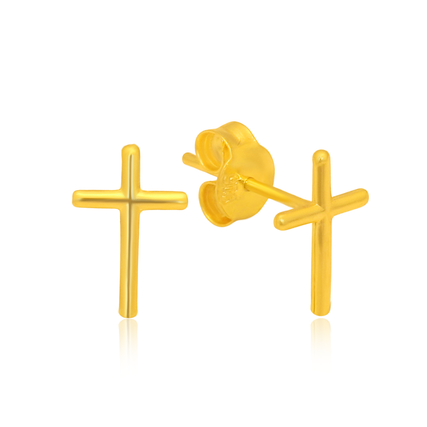 TAKA Jewellery 916 Gold Earrings Cross