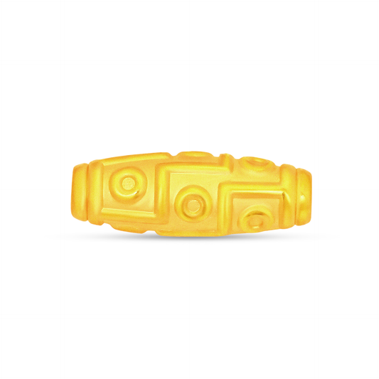 TAKA Jewellery 999 Pure Gold Charm Tibetan Dzi