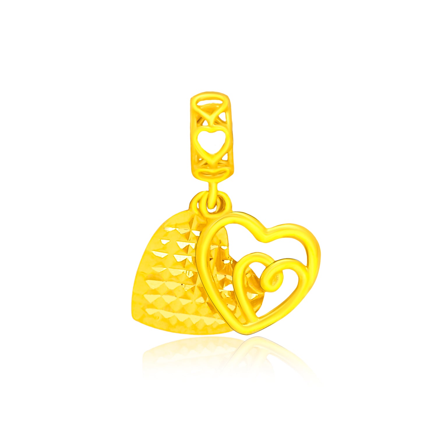 TAKA Jewellery 916 Gold Charm Hearts