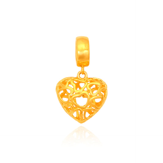 TAKA Jewellery 916 Gold Charm Heart-shaped