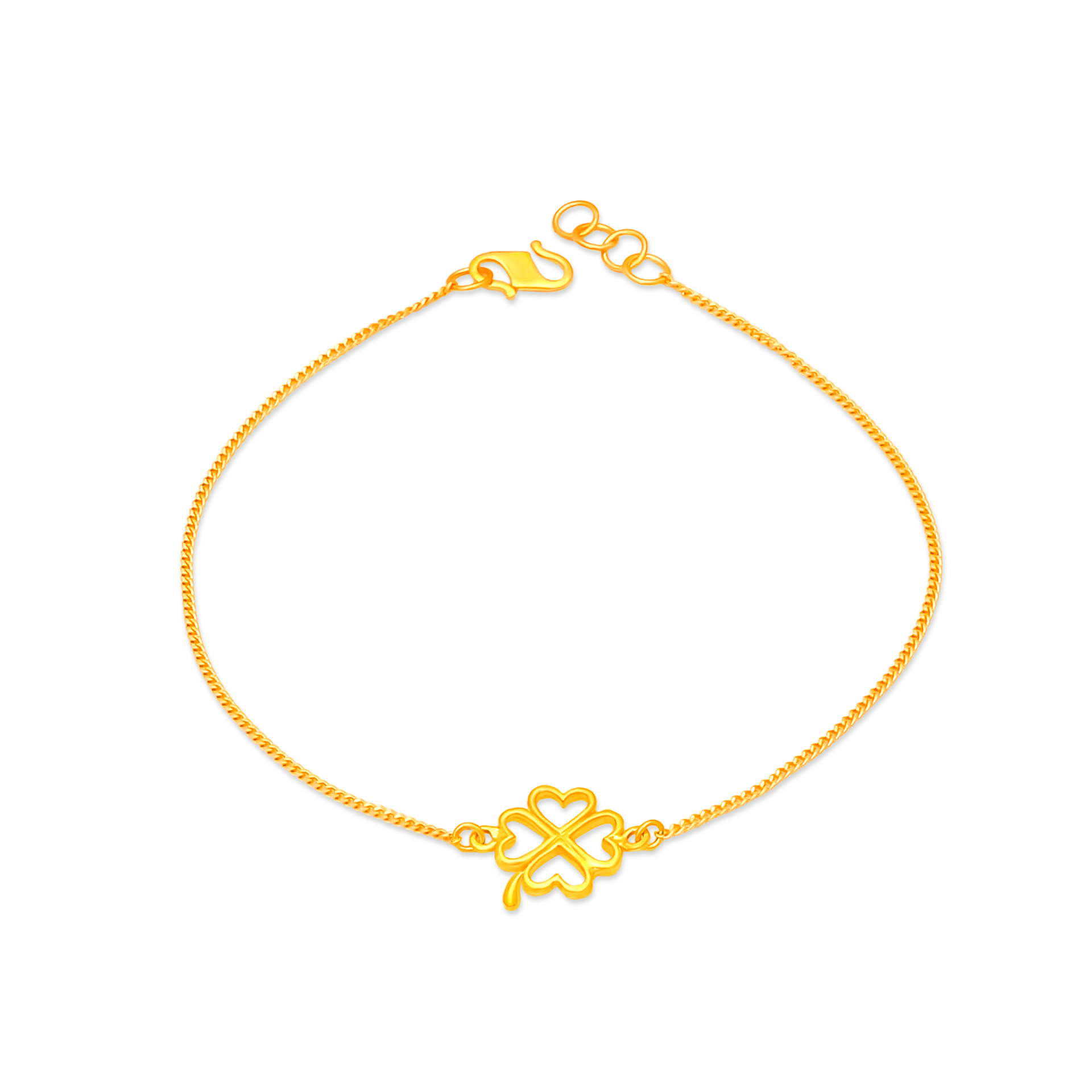 Gold deals clover bracelet