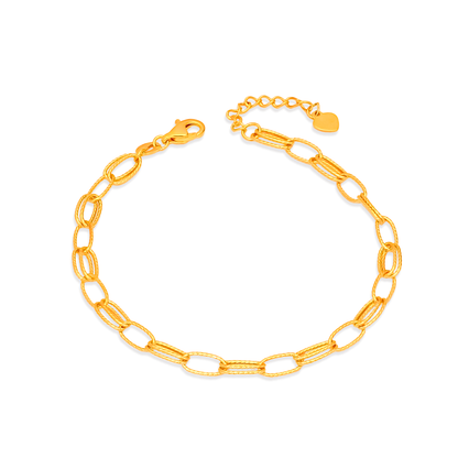 TAKA Jewellery 916 Gold Links Bracelet