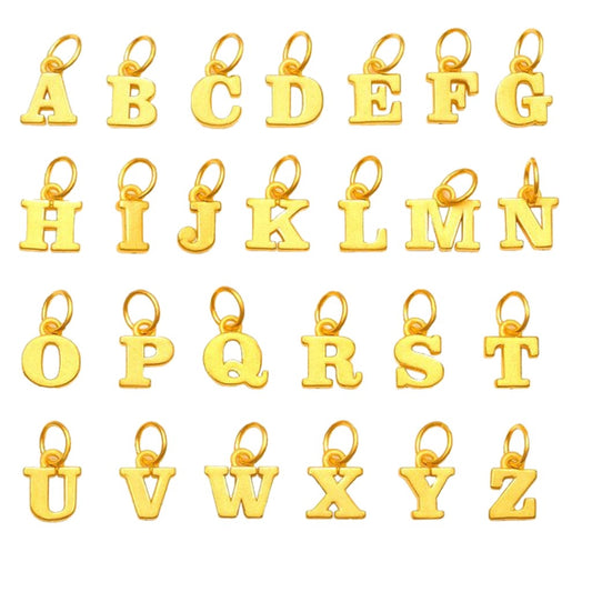 TAKA Jewellery 999 Pure Gold Alphabet Pendant A-L