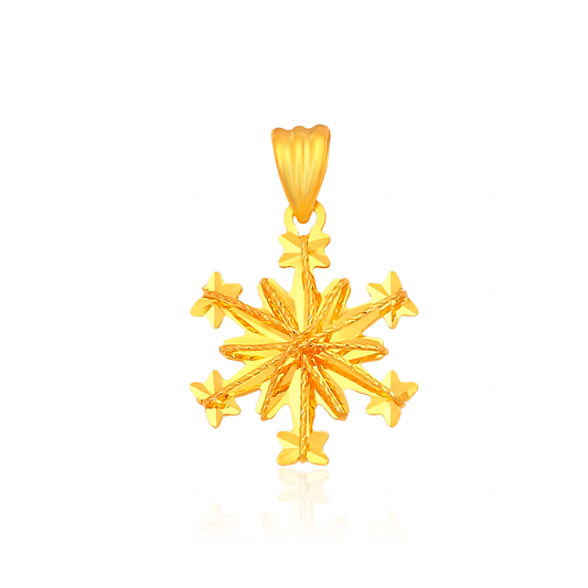 TAKA Jewellery 916 Gold Pendant Snowflake