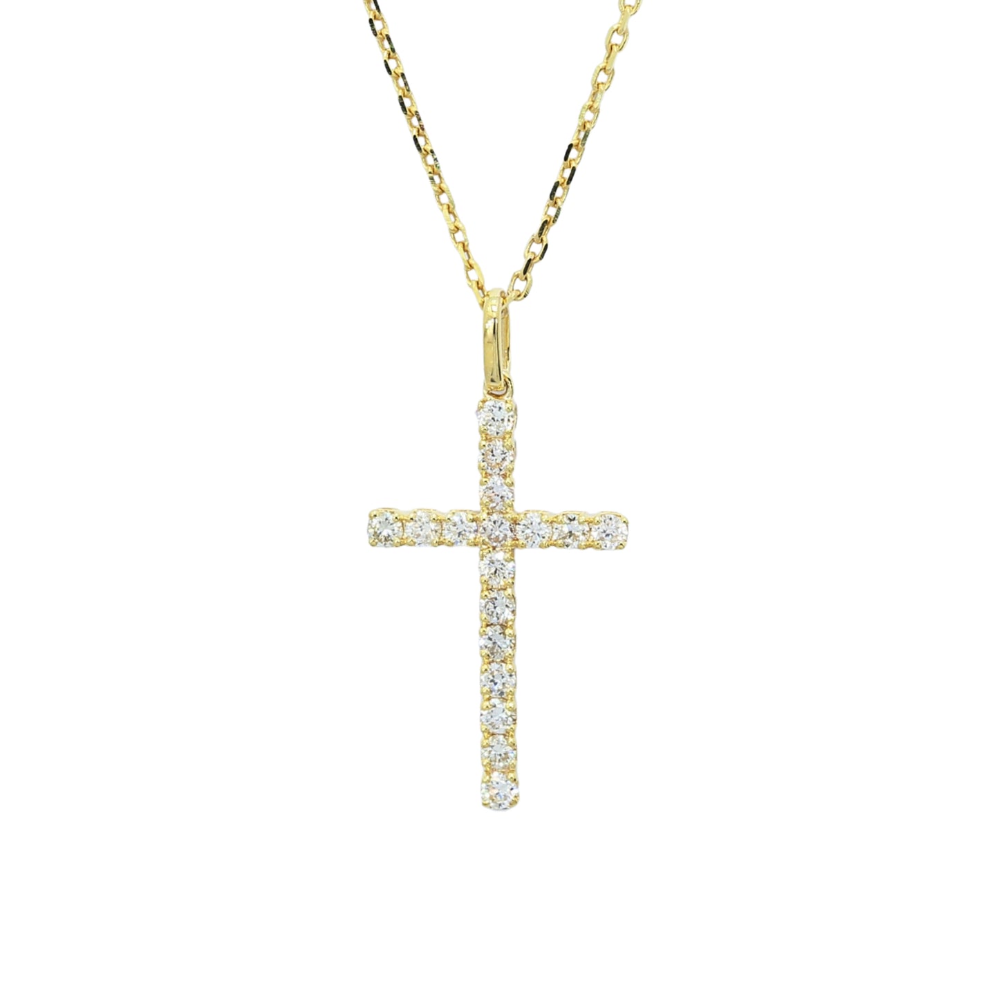 TAKA Jewellery Cresta Diamond Cross Necklace 9K