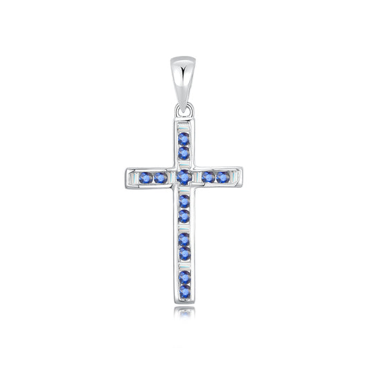 TAKA Jewellery Cross Gemstone Diamond Pendant 9K / 18K