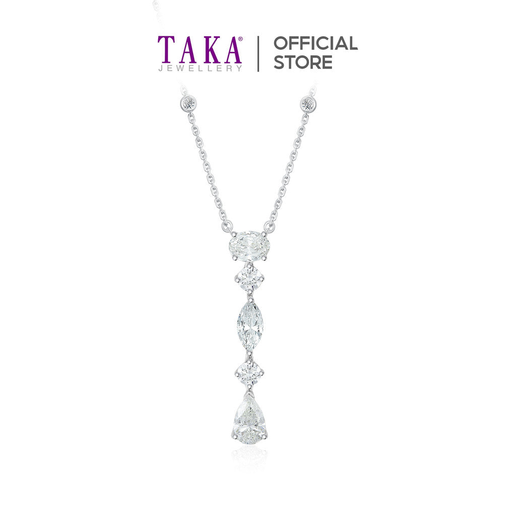 TAKA Jewellery Lab Grown Diamond Fancy Cut Diamond Necklace 10K Gold