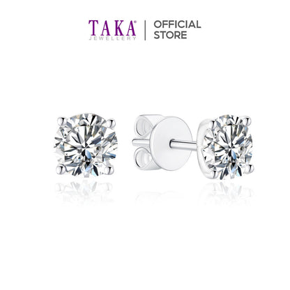 TAKA Jewellery Lab Grown Diamond Solitaire Diamond Earrings 10K Gold