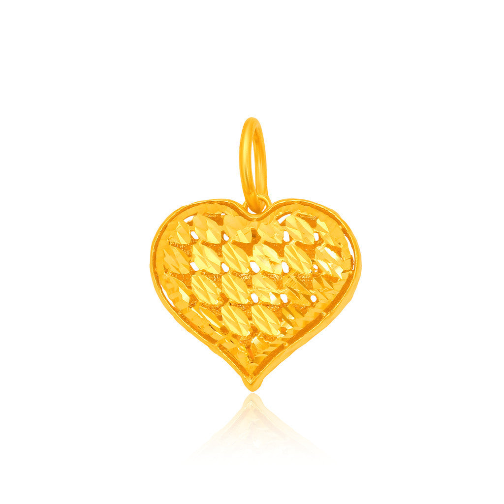 TAKA Jewellery 916 Gold Big Heart Pendant