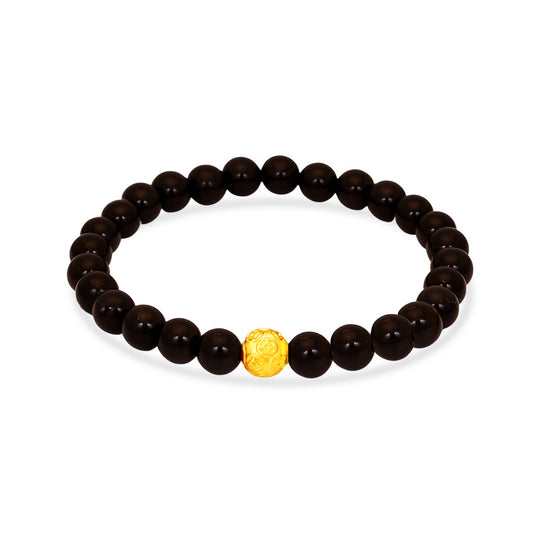 TAKA Jewellery 999 Pure Gold Ball Beads Bracelet