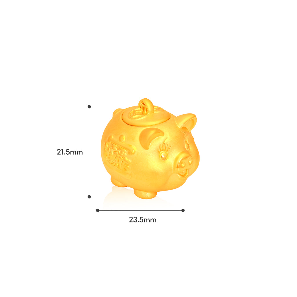 TAKA Jewellery 999 Pure Gold Piggy Bank