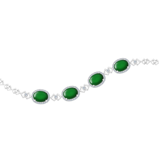 TAKA Jewellery Jade and Diamond Bracelet 18k Gold