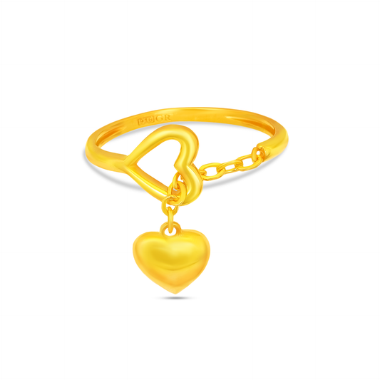 TAKA Jewellery 916 Gold Ring Heart