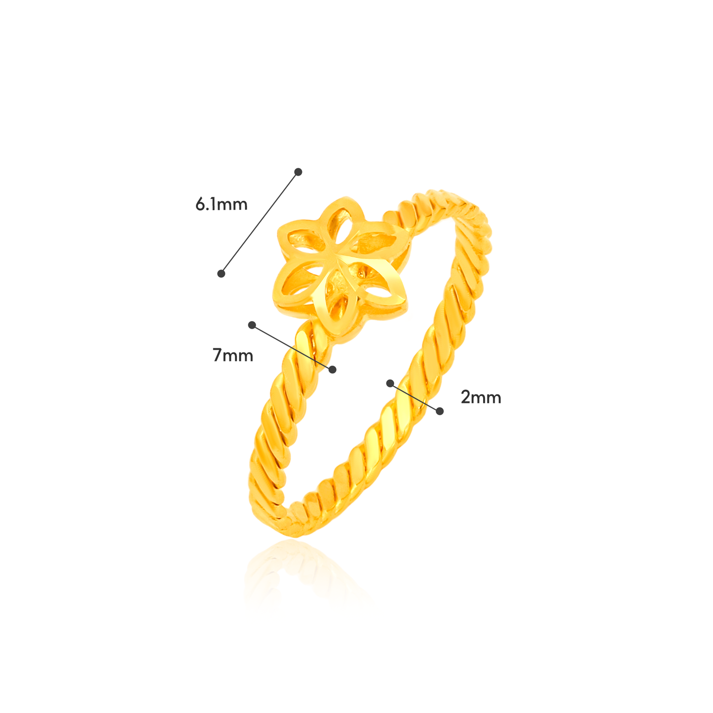 TAKA Jewellery 916 Gold Ring