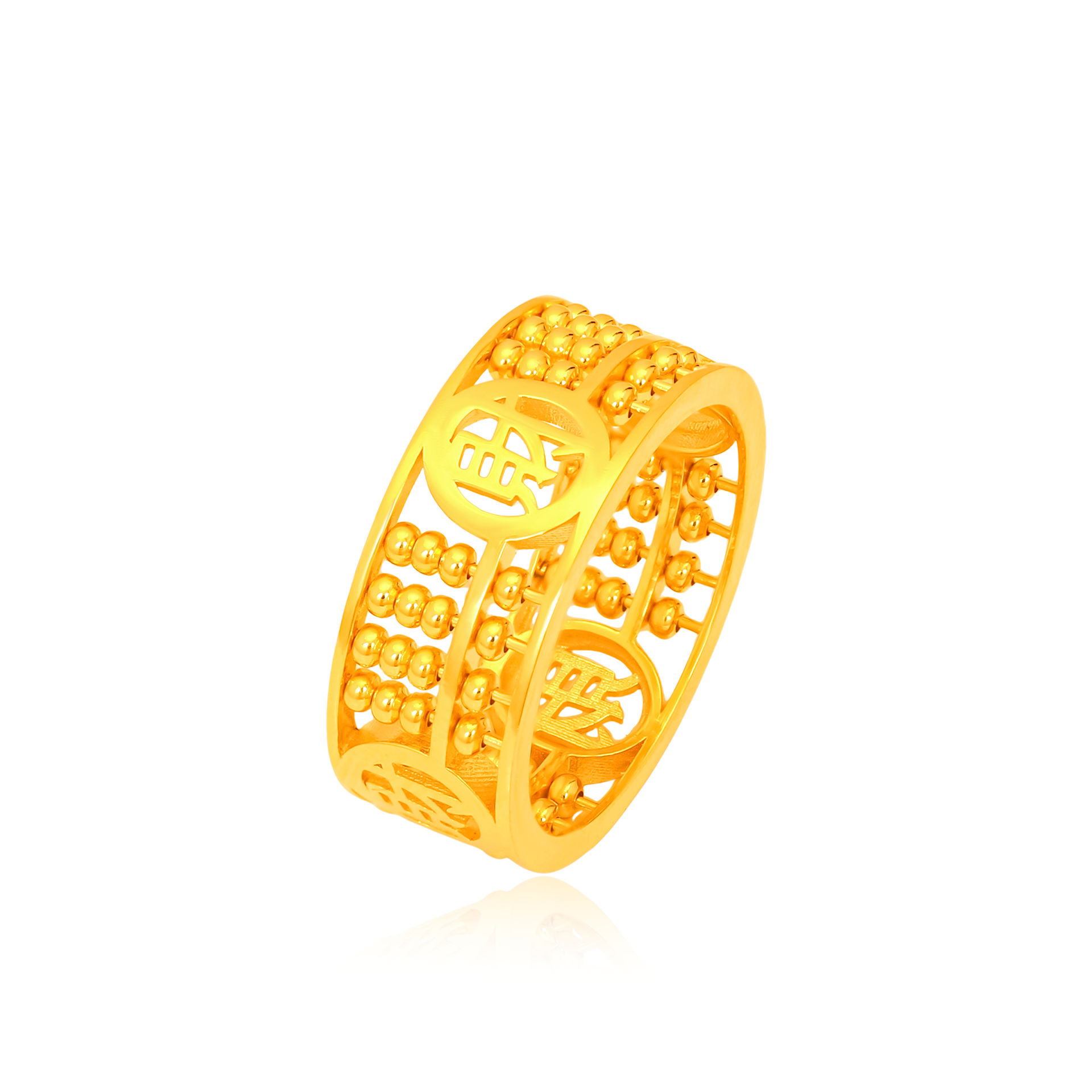 Abacus gold fashion ring