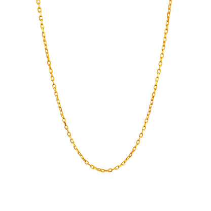 TAKA Jewellery 999 Pure Gold Heart Pendant with 9K Gold Chain-18 Inches