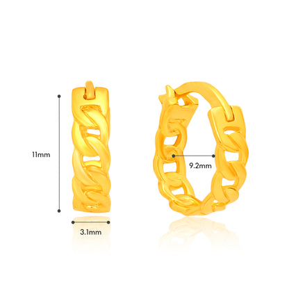 TAKA Jewellery 916 Gold Hoop Earrings