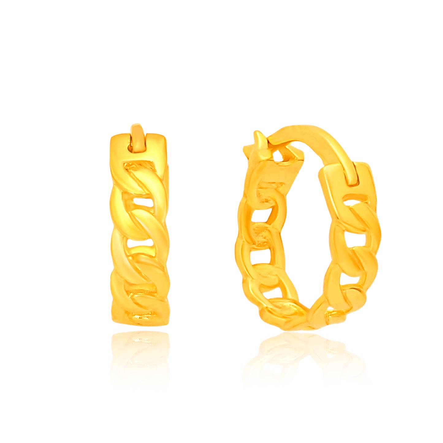 TAKA Jewellery 916 Gold Hoop Earrings