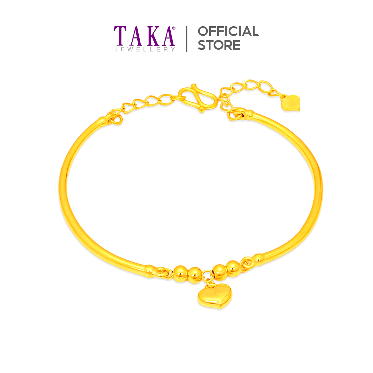 TAKA Jewellery 999 Pure Gold Soft Bangle