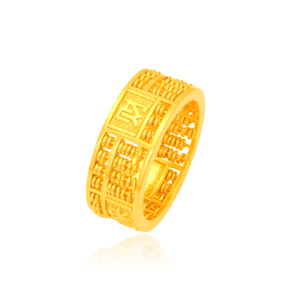 TAKA Jewellery 916 Gold Prosperity Abacus Ring