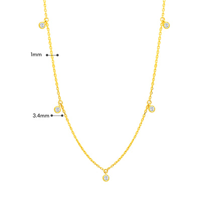 TAKA Jewellery Diamond Necklace 9K Gold