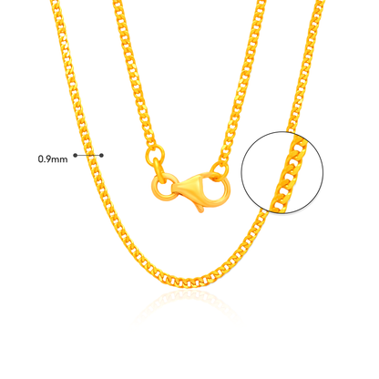 TAKA Jewellery 916 Gold Curb Chain