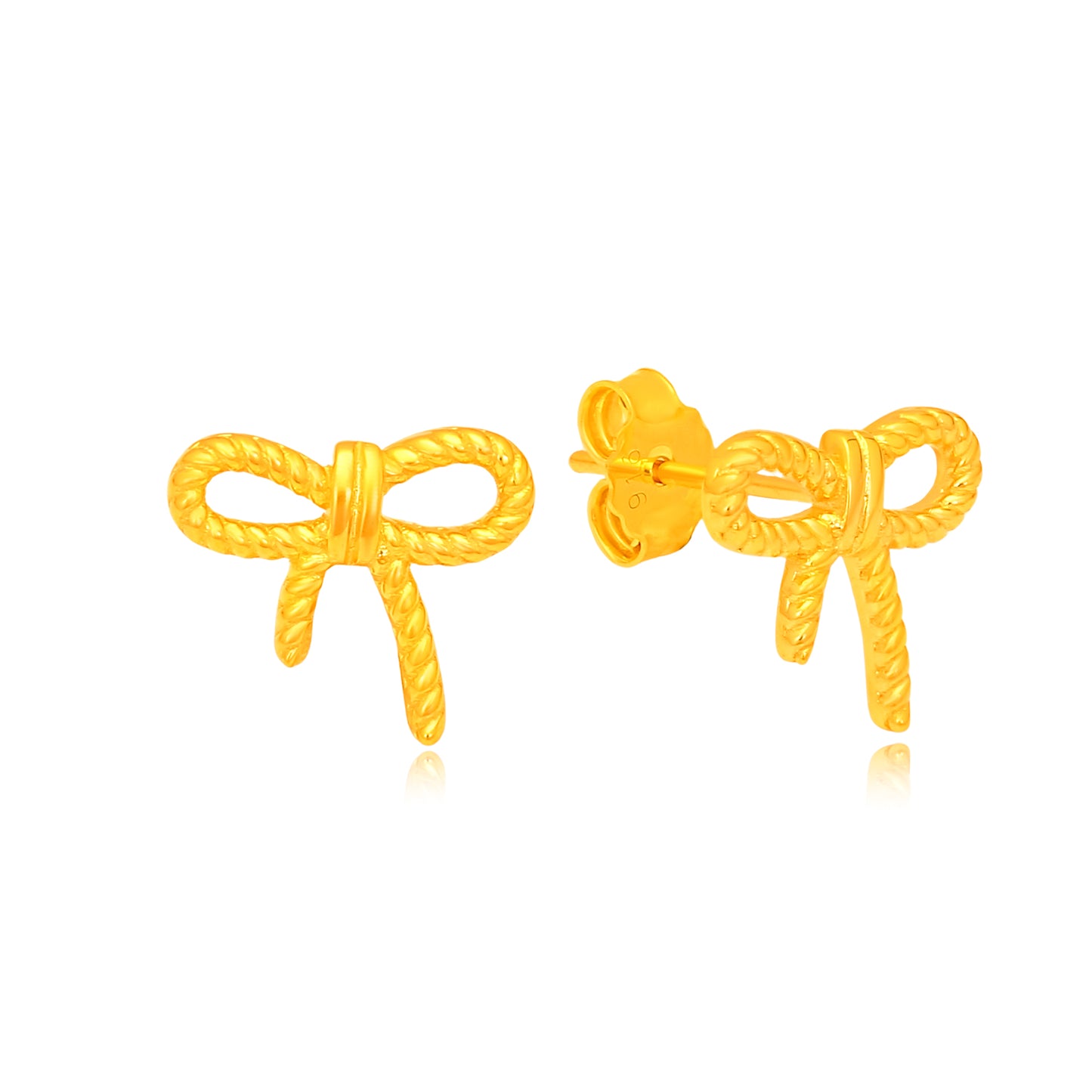 TAKA Jewellery 916 Gold Ribbon Earrings