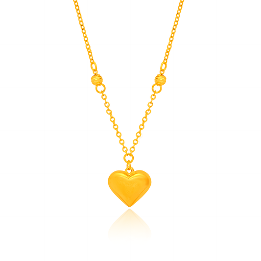 TAKA Jewellery 916 Gold Heart Necklace