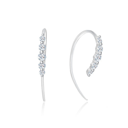 TAKA Jewellery Diamond Hoop Earrings 9K Gold