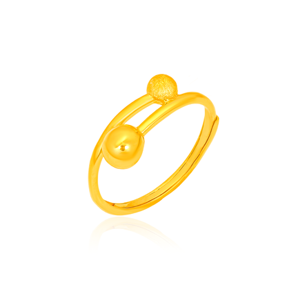 TAKA Jewellery 999 Pure Gold Adjustable Ring