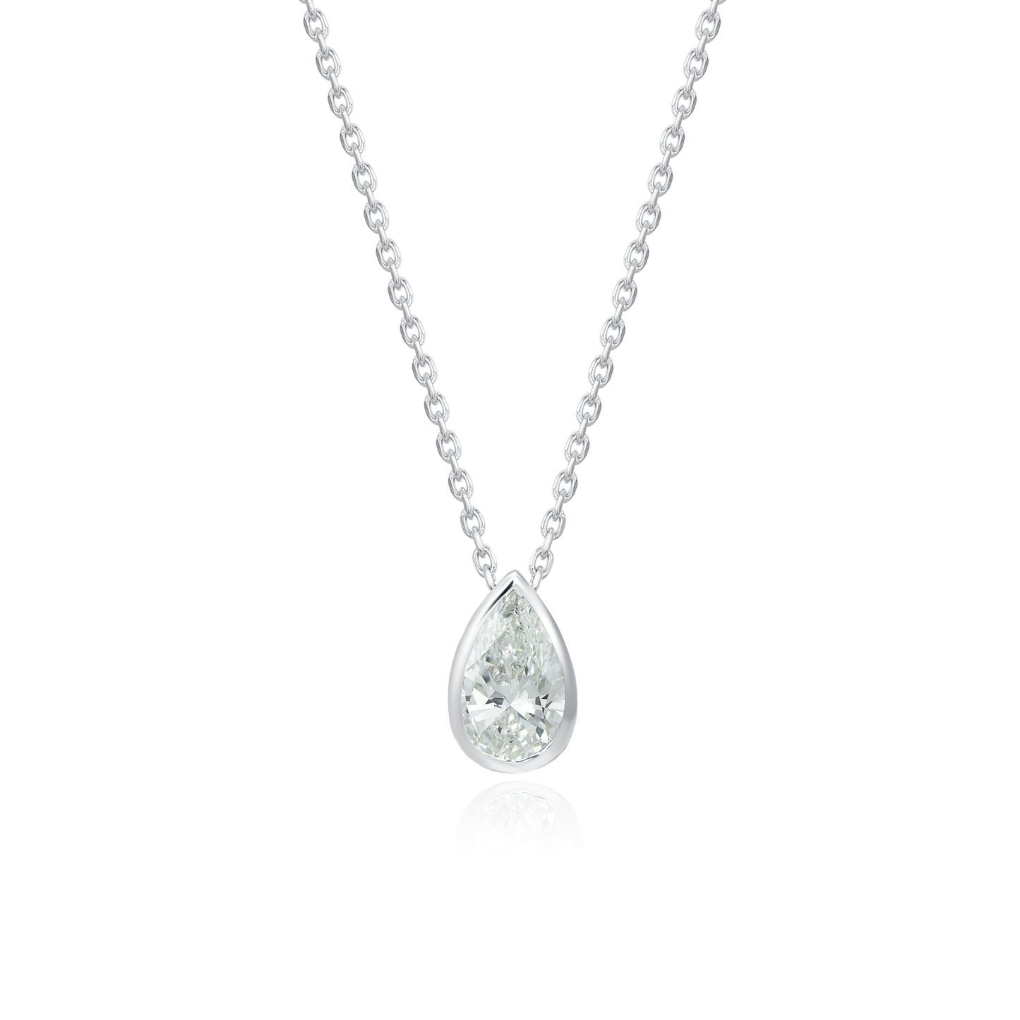 TAKA Jewellery Lab Grown Diamond Pearl-Shaped Necklace 10K Gold