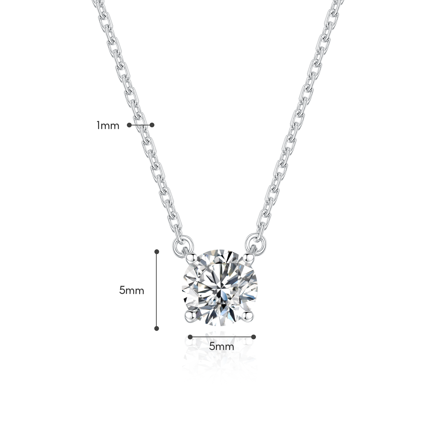 TAKA Jewellery Lab Grown Diamond Solitaire Necklace 10K Gold