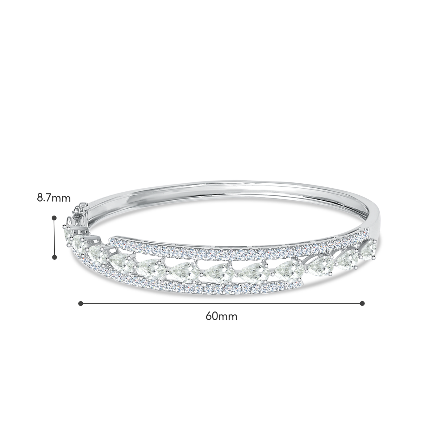 TAKA Jewellery Lab Grown Diamond Bangle 10K Gold