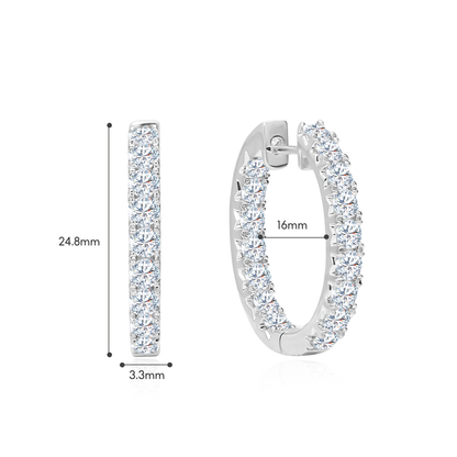 TAKA Jewellery Lab Grown Diamond Hoop Earrings 10K Gold