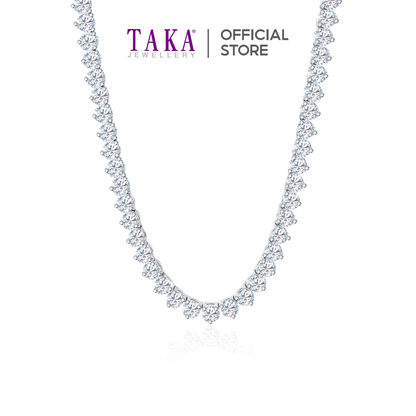 TAKA Jewellery Lab Grown Diamond Tennis Necklace 10K Gold