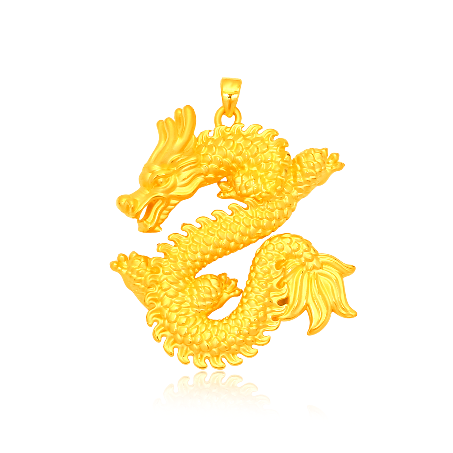 TAKA Jewellery 999 Pure Gold Hollow Lightweight Dragon Pendant