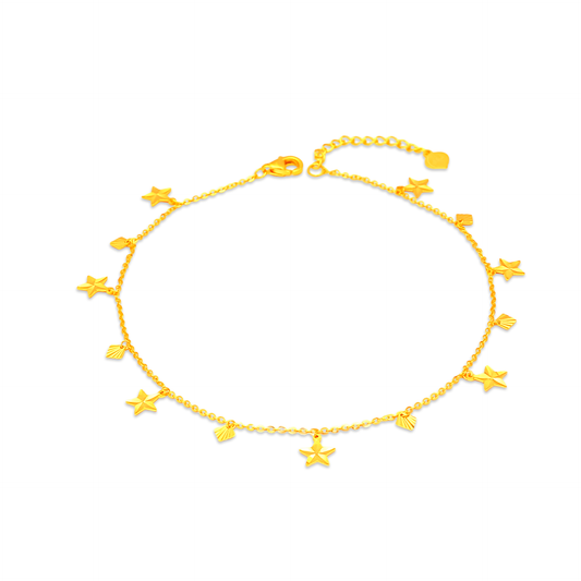 TAKA Jewellery 916 Gold Anklet