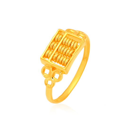 TAKA Jewellery 916 Gold Wealth Abacus Ring