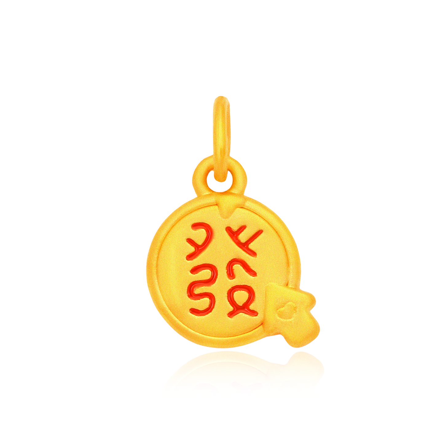 TAKA Jewellery 999 Pure Gold FA and Cai Pendant