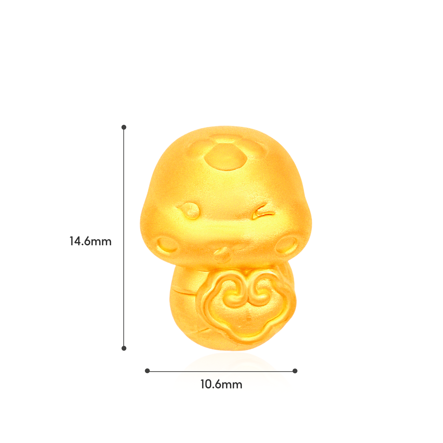 TAKA Jewellery 999 Pure Gold Snake Charm