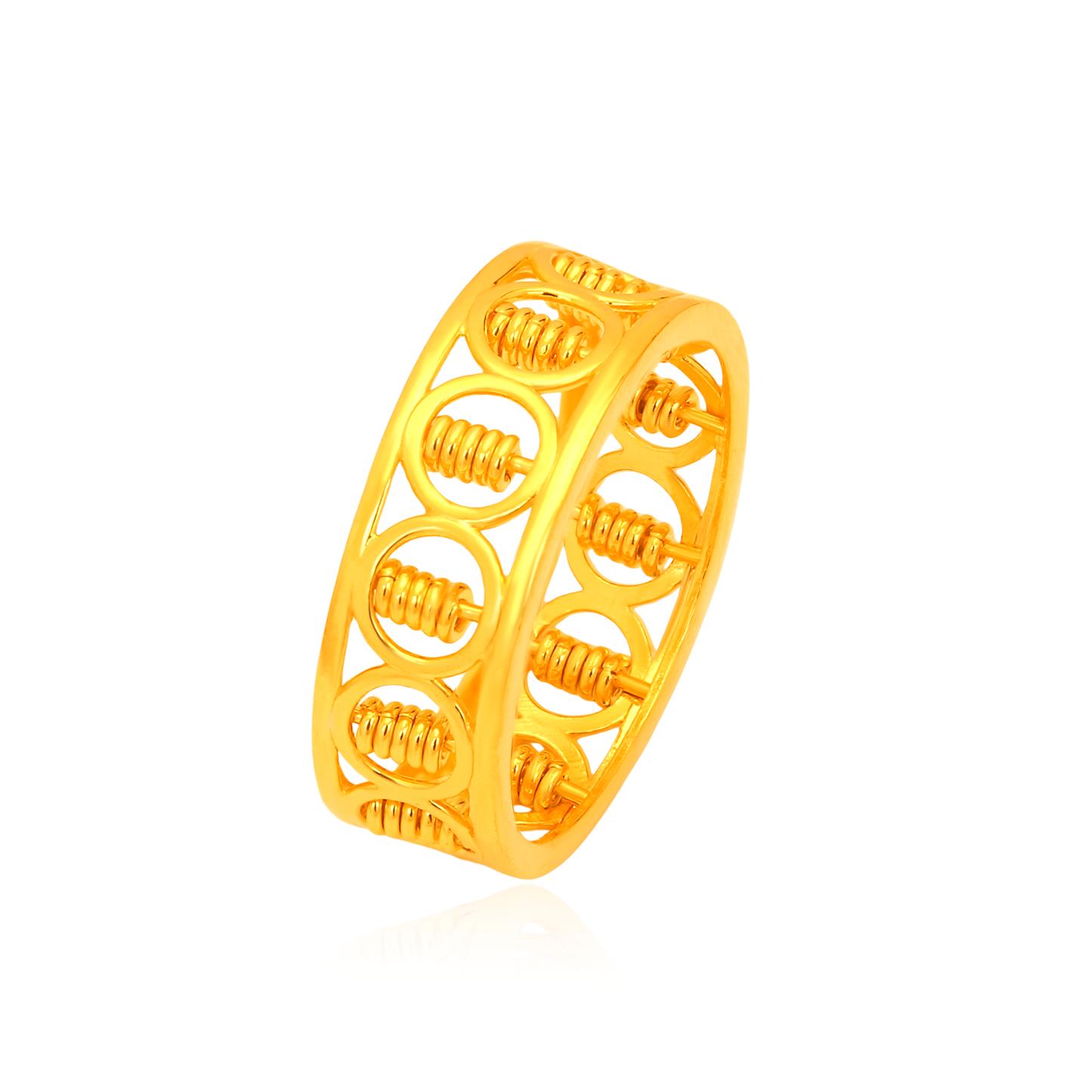 TAKA Jewellery 916 Gold Full Abacus Ring