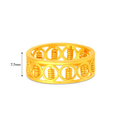 TAKA Jewellery 916 Gold Full Abacus Ring